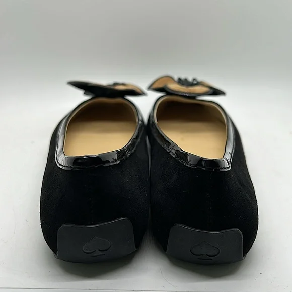 Kate Spade New York Black/Tan Suede Flower Ballet Flats Shoes **Size 6.5** 🌸🌸 - Picture 5 of 6